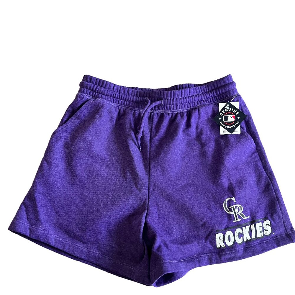 Campus Lifestyle Women's Medium Colorado Rockies Sweat Shorts Purple NWT